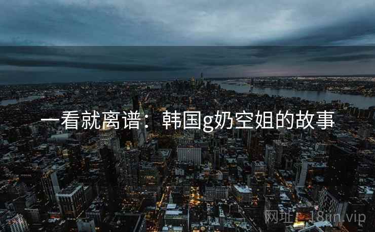 一看就离谱：韩国g奶空姐的故事